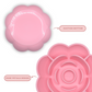 Rose-Shaped Silicone Pet Slow Feeder Bowl 🌹 Rose Quartz Pink