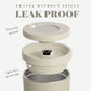 12oz Push-Button Stainless Steel Travel Mug – Leak-Proof, Double Wall, Keeps Drinks Hot 6H / Cold 12H (Gray)