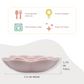 Rose-Shaped Silicone Pet Slow Feeder Bowl 🌹 Misty Gray
