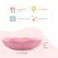 Rose-Shaped Silicone Pet Slow Feeder Bowl 🌹 Rose Quartz Pink